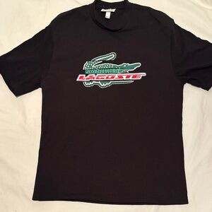 Lacoste Black Tee with Iconic Logo